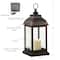 Kate Aspen® 12" LED Vintage Manchester Decorative Copper Lantern